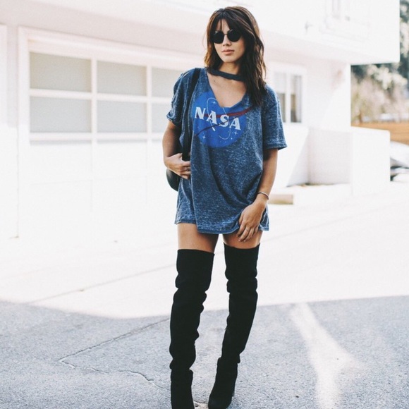 Fifth Sun Tops - Oversized DIY Built In Chocker NASA Tee